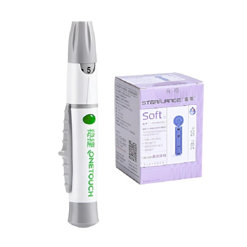 (New) OneTouch / One Touch Lancing Device And 50's Blood Collection Lancets