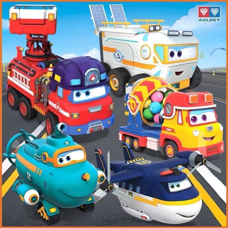 Siy7 Super Wings ของเล่น Dayong Fire Truck Dolly ชุดเต็มชุด Willy Submarine ของเล่นเด็กของขวัญวันเกิ