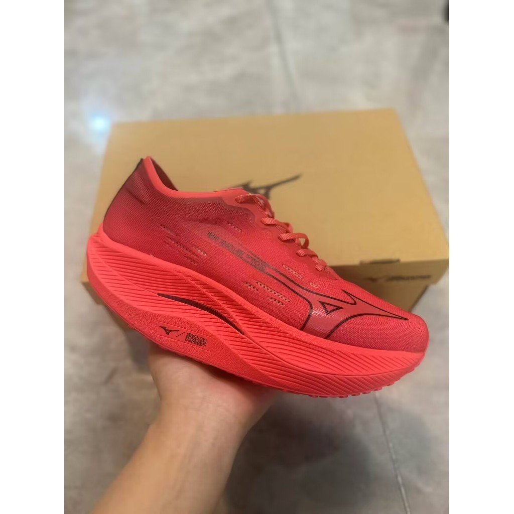 Mizuno Racing WAVE rebellion Pro 2รองเท้าวิ่งสีแดงสีดำไดรเวอร์ผู้ชาย U1GD2417-02