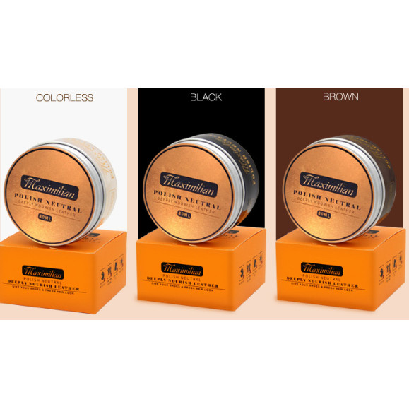ครีมขัดรองเท้าหนัง เสื้อหนัง กระเป๋าหนัง มี2สี ดำ ใส แบบพรีเมี่ยม 80ml  ช่วย ขัดเงา บำรุงหนัง ได้ดี พร้อมส่งจากไทย