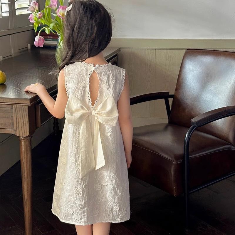 เดรสลูกไม้ผ้าฝ้ายมีโบว์ มาใหม่ปีนี้ hania kids - K4125329