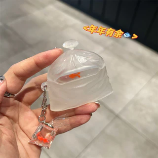 (Pro3 2025)กระเป๋าใส่ขยะสําหรับ AirPods4/4ANC/1/2/3/Pro/Pro2/Pro3 เคสซิลิโคนอ่อนนุ่มพร้อมคาราบิเนอร์