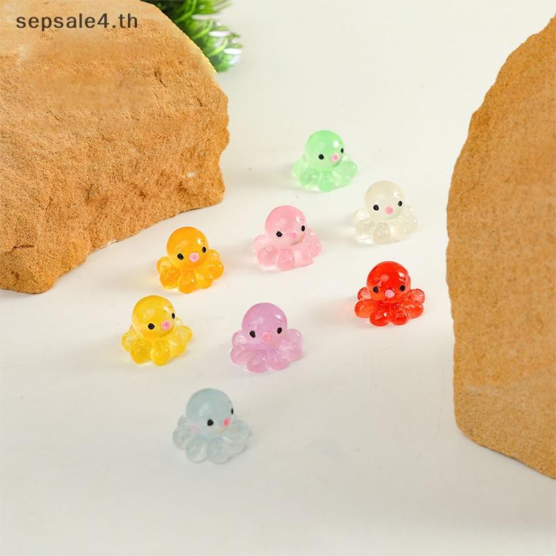 # ใหม่ # การ์ตูน Mini Octopus Luminous ของเล่นตกแต่งน่ารักเด็ก Miniature Figurines ของขวัญปลา Aquarium อุปกรณ์ตกแต่ง .