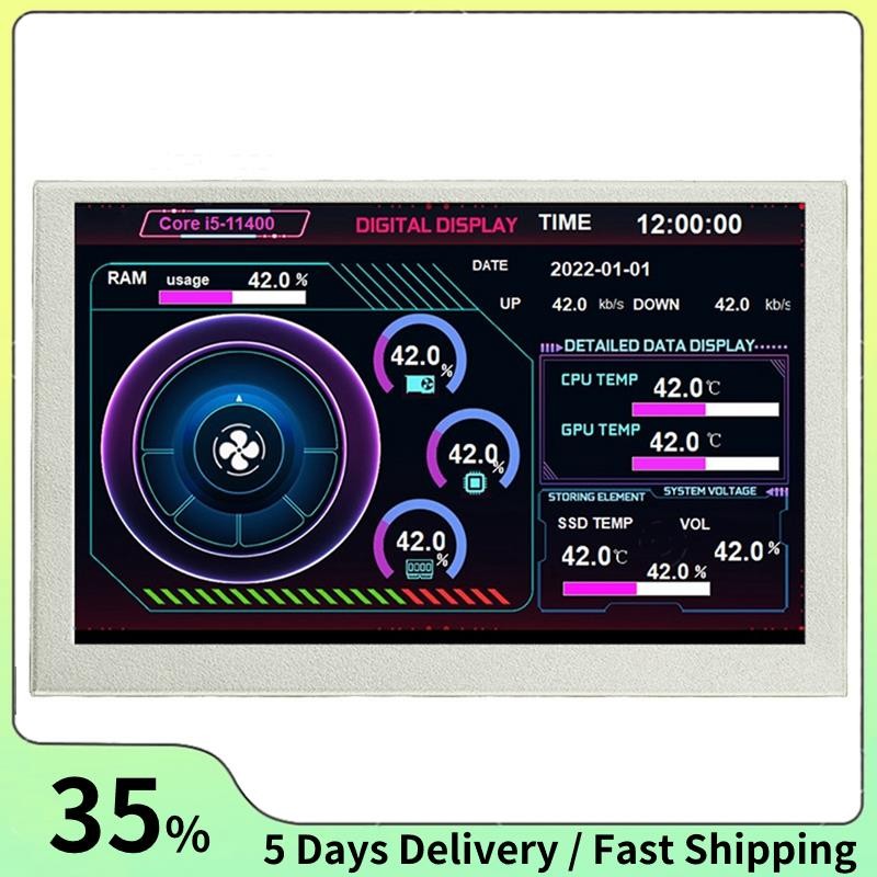 5 นิ้วหน้าจอ LCD Monitor Driver ควบคุม AIDA64 หน้าจอเสริม IPS สําหรับคอมพิวเตอร์ ITX PC กรณี B ติดตั