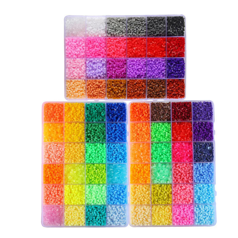 2.6mm/5mm Perler Fuse Beads 72 Colors Melting Iron Beads Kit Hama Beads 3D Puzzle DIY Toy Kids Creat