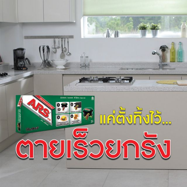 ARS BLACK CAP อาท แบล็ค แคป เหยื่อกำจัดแมลงสาบ บรรจุ 3ชิ้น ใช้ได้นาน 6 เดือน