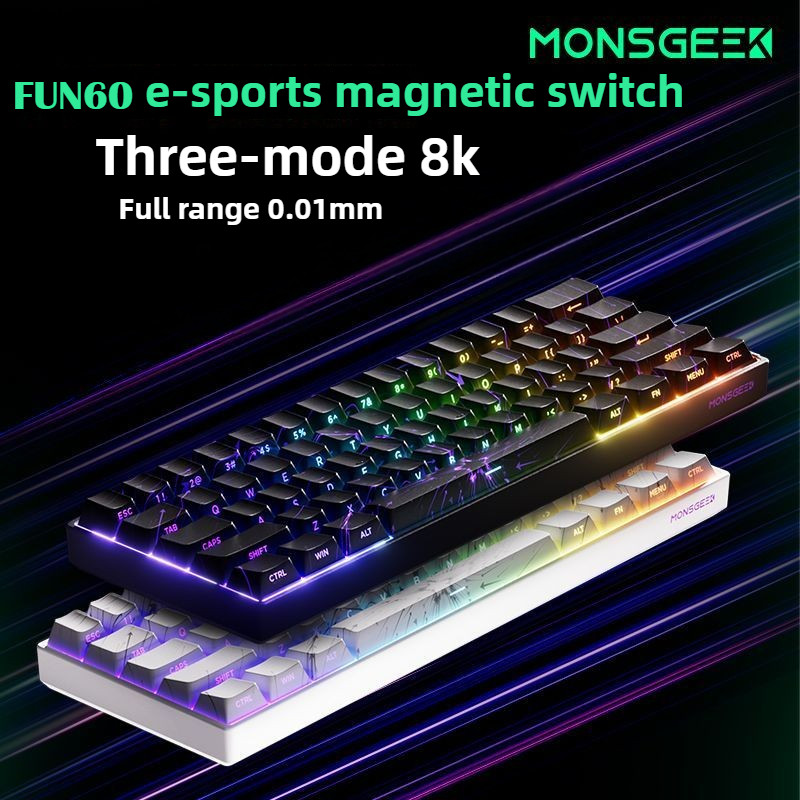 FUN60 Pro / Max Game Magnetic Switch Keyboard Rapid Trigger 8K Polling Rate Mechanical Keyboard Game