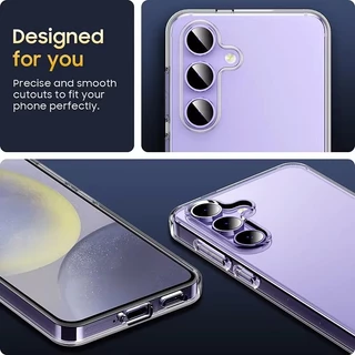 SAMSUNG หรูหราอะคริลิคclear HardสําหรับSamsung Galaxy S25 S24 S23 S22 S20 Ultra Plus FEโปร่งใสปกหลัง
