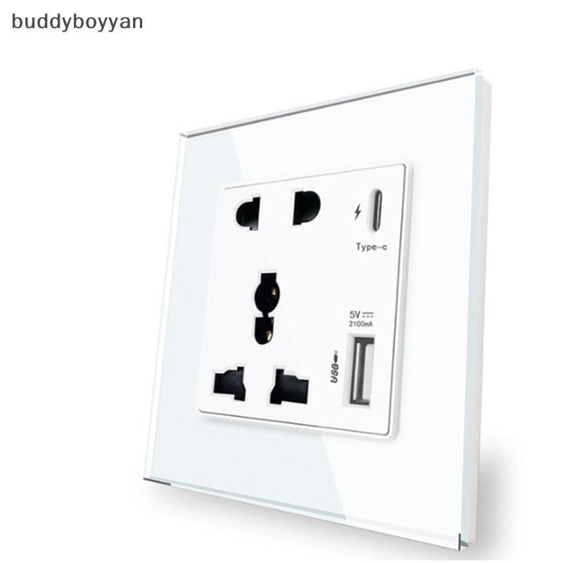 Bbth แหล่งจ่ายไฟ 2100MA ซ็อกเก็ต USB แผงสากล 13A UK Wall Type C อินเทอร์เฟซ Vary