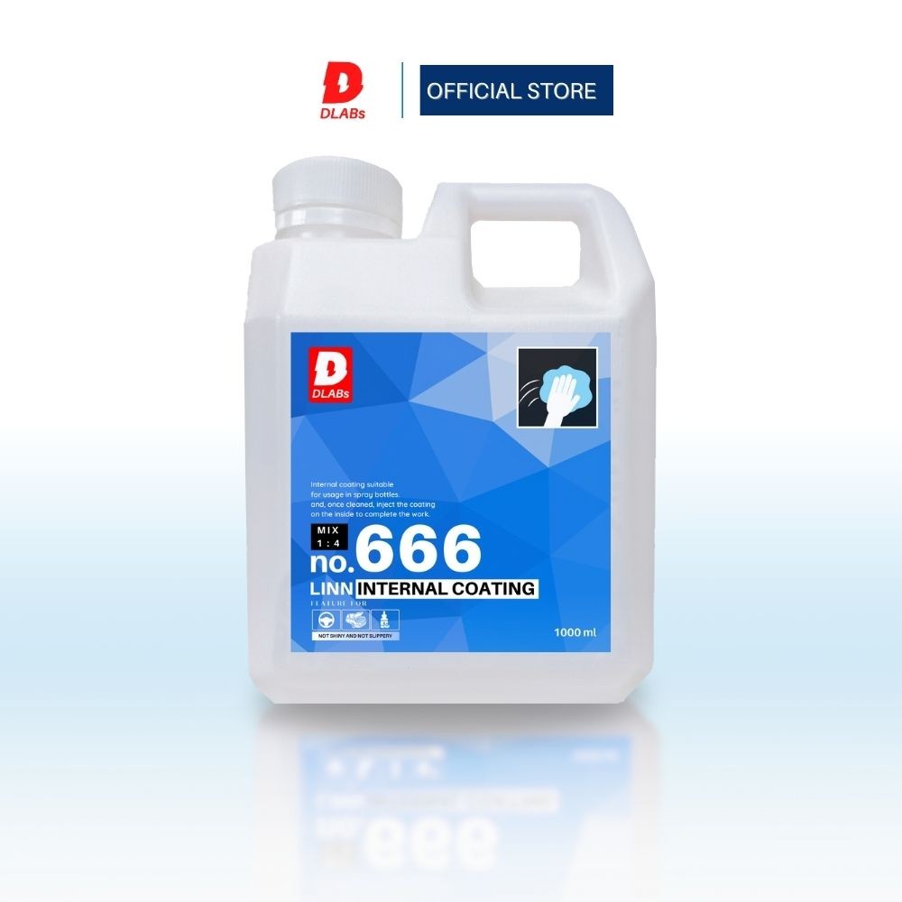 666 หัวเชื้อเคลือบภายในรถ "ดันฝุ่น ไม่เงา ไม่ลื่น" ขยายได้ 5ลิตร [LINN BY DLABs]