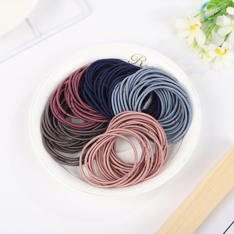 100 ชิ้น Loop Slim Hair Rope.COD