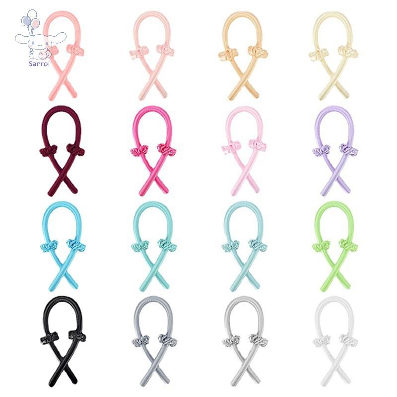 [San] แกนม้วนผม Heatless ไม่มีความร้อน Silk Curls ริบบิ้นลูกกลิ้งผม Sleeping Soft Lazy Hair Curlers เครื่องมือจัดแต่งทรงผม POP