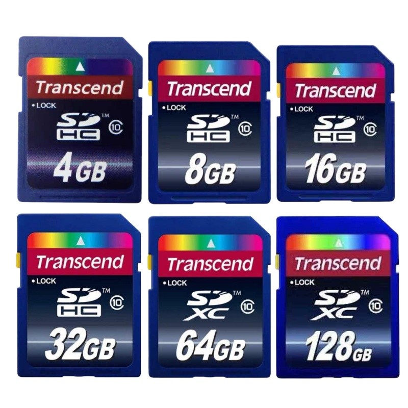 Transcend SD การ์ด 4GB/8GB/16GB/32GB/64GB/128GB การ์ด SDHC ความเร็วสูงการ์ดหน่วยความจํากล้องดิจิตอล Class10