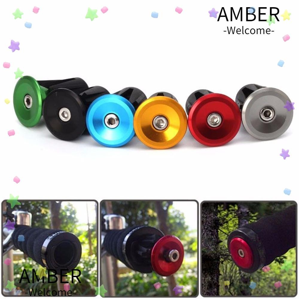 Amber ปลั๊กปลายจับจักรยานทนทานชิ้นส่วนจักรยานคุณภาพสูงปลอกแฮนด์