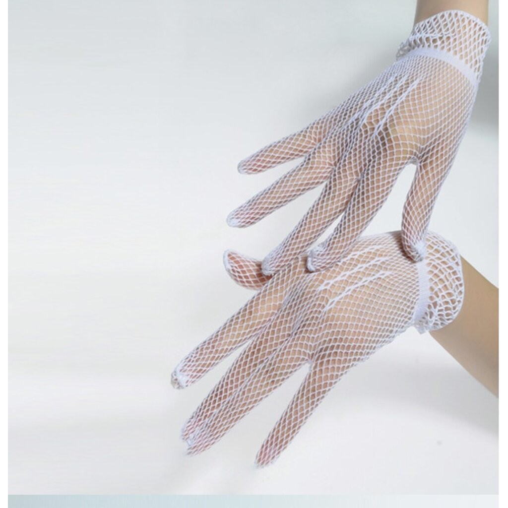 GL1062- ถุงมือเด็กออกงานสีดำตาข่ายยืด 3-12 ขวบ รูปที่ 6