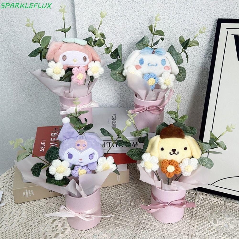 ประกายไฟ ตุ๊กตาตุ๊กตาช่อ,น่ารัก ดอกไม้ปลอมช่อดอกไม้ทอ,คุโรมิ มือทอถักดอกไม้ที่ทําด้วยมือดอกไม้ประดิษฐ์ของขวัญวันวา