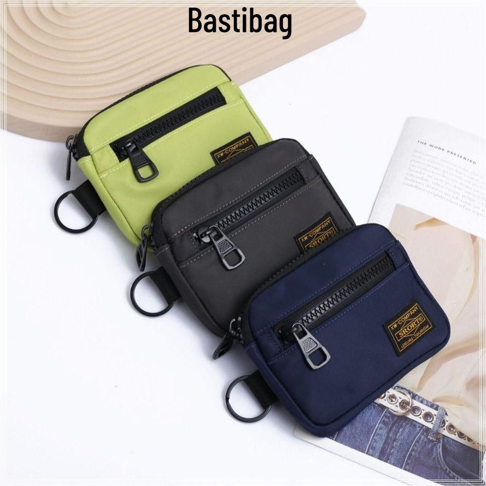 กระเป๋าเงินเหรียญ บาสติแบ็ก,ถุงเก็บซิปผ้าใบ,ผู้ถือบัตรสีทึบกระเป๋าสตางค์สั้น เด็กผู้ชาย