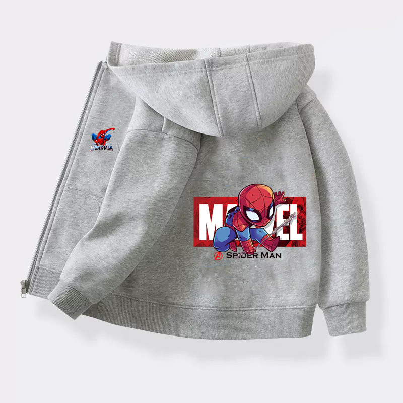 เด็ก Marvel Hero Jacket Spiderman Brand Tops Boys เสื้อแขนยาวมีซิป