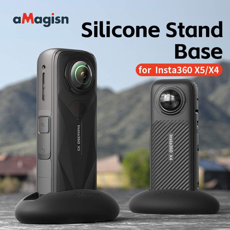 สําหรับ Insta360 X5/X4 ฐานซิลิโคนรถเดสก์ท็อปฐานกันน้ําและป้องกันคราบ Insta360 X5 กล้องกีฬาแบบพาโนรามาอุปกรณ์เสริม