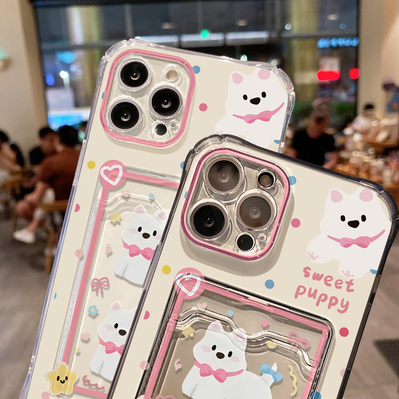 ใสที่ใส่บัตรเคส For iPhone 16 Pro Max 13 11 14 15 12 XR X Xs 7 8 Plus16promax 13promax 14promax 15promax เคสทรศัพท์ - รูปที่ 4