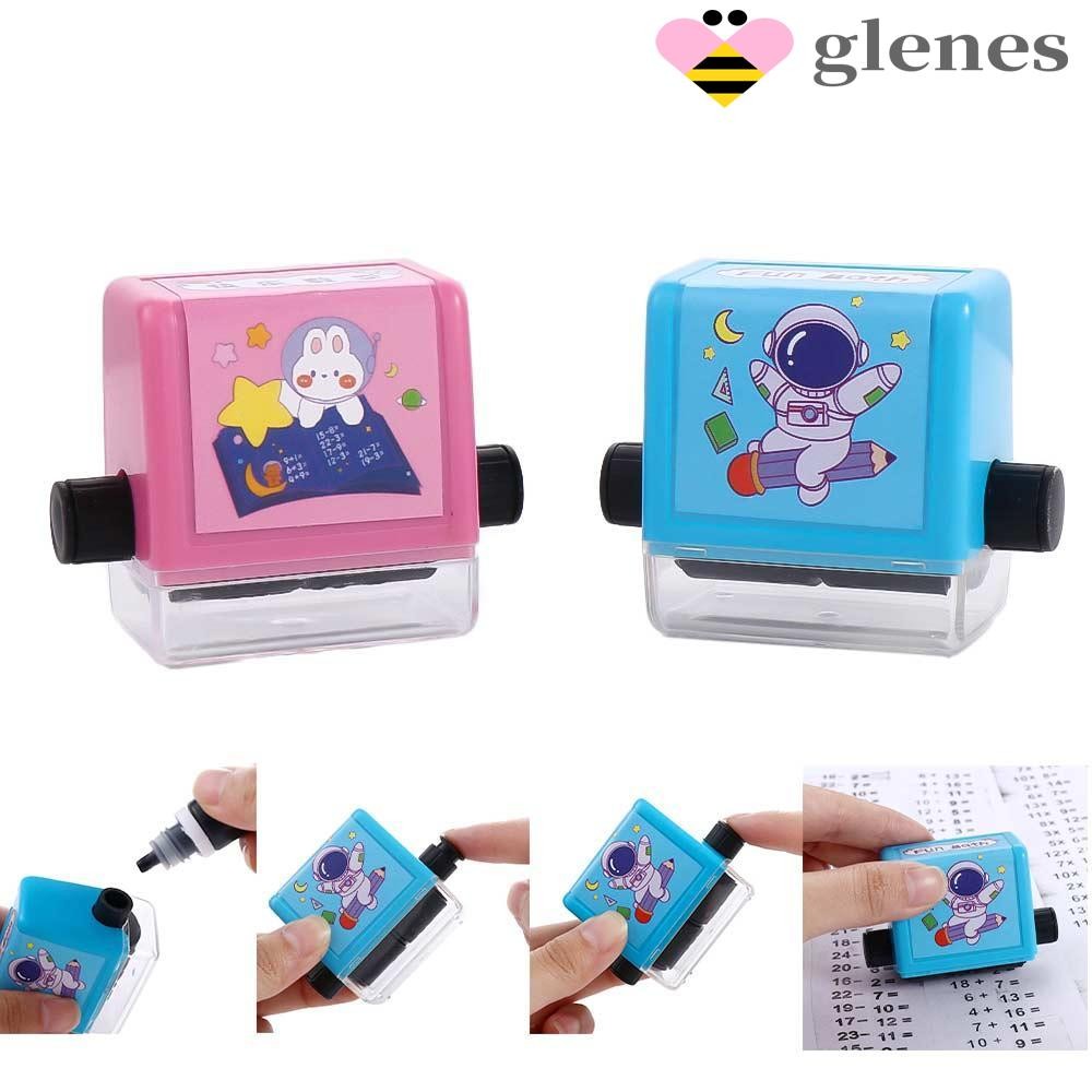 GLENES Number Rolling Stamp Multiplication Subtraction Teacher Supplies Within 100 Division แสตมป์เลขคณิต