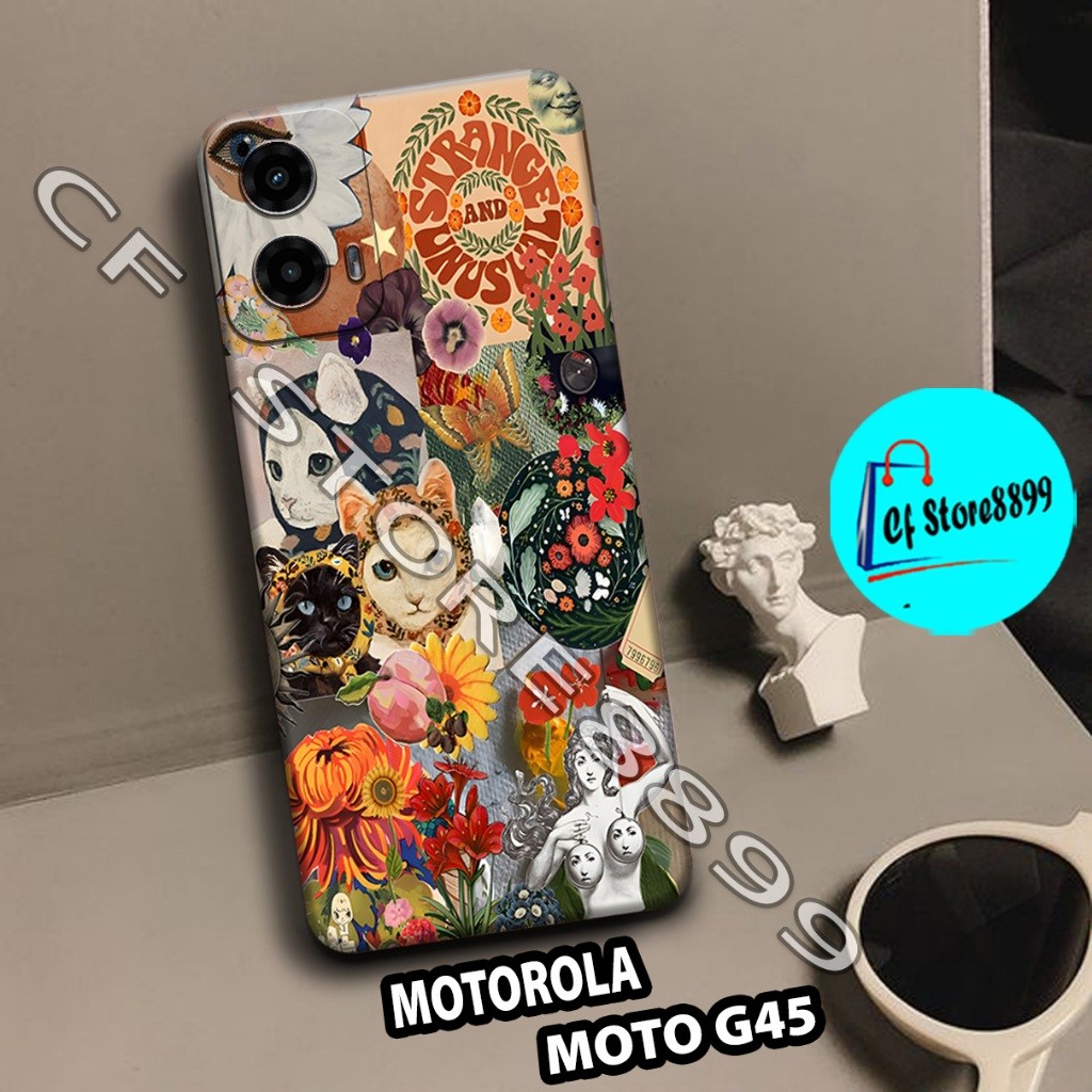 HP (CFS48) กล้องโปรซอฟต์เคสสําหรับมือถือ MOTOROLA MOTO G45 ใหม่ล่าสุด | ศิลปะมัสติฟ | เคส MOTOROLA M