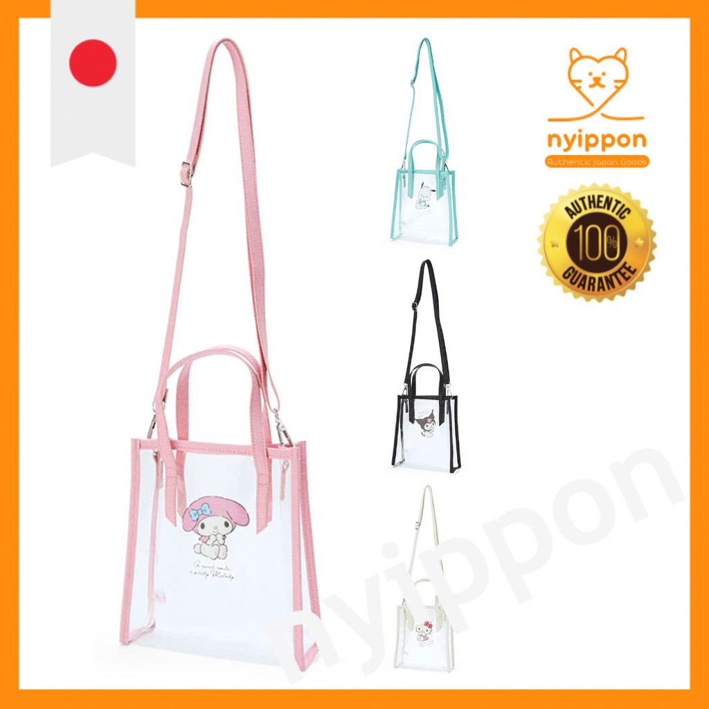 SANRIO Clear Shoulder Tote Bag - Kurumi, Pochacco, and My Melody Versions