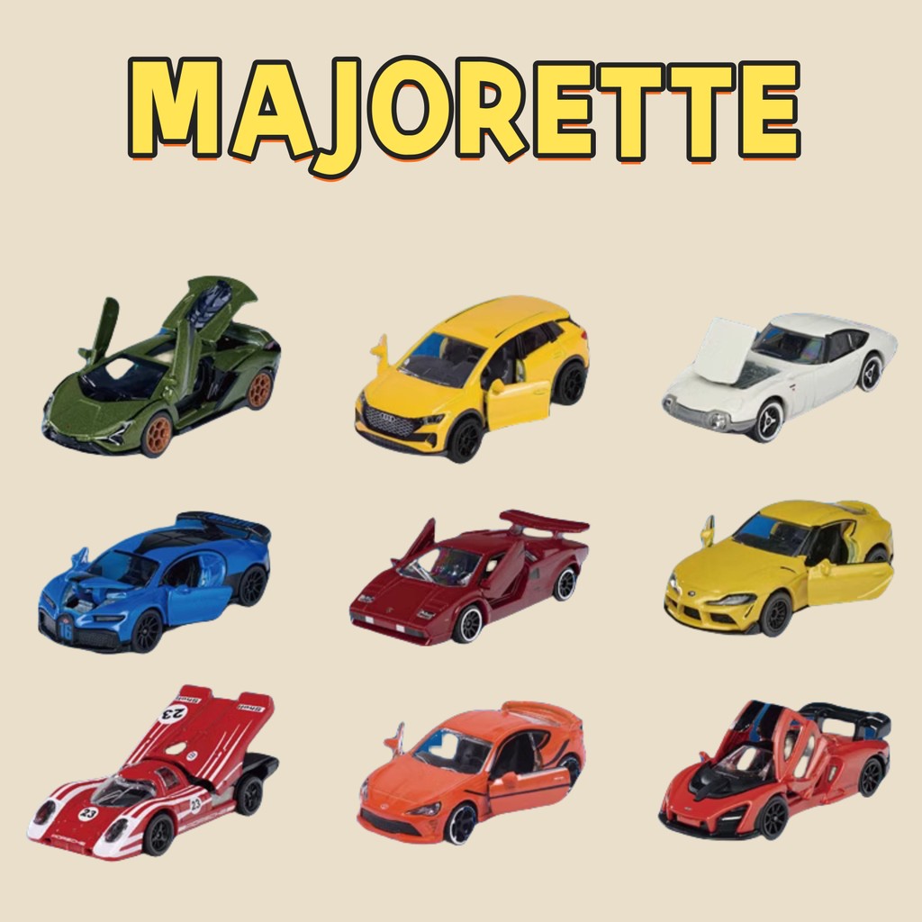 คอลเลคชัน Majorette Porsche ปี 2023 – รถเหล็กหล่อพรีเมียมพร้อมสีเปลี่ยนสี |   ชุดรถสปอร์ต 1:64