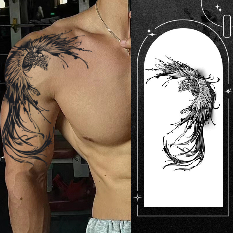 Magic Juice Tattoo ยาวนาน 2 สัปดาห์ที่สมจริงกันน้ําปลอม Tattoo สติกเกอร์ Dragon Wings Totem Tattoo Deisgn สําหรับชายผู้ใหญ่ Body Art