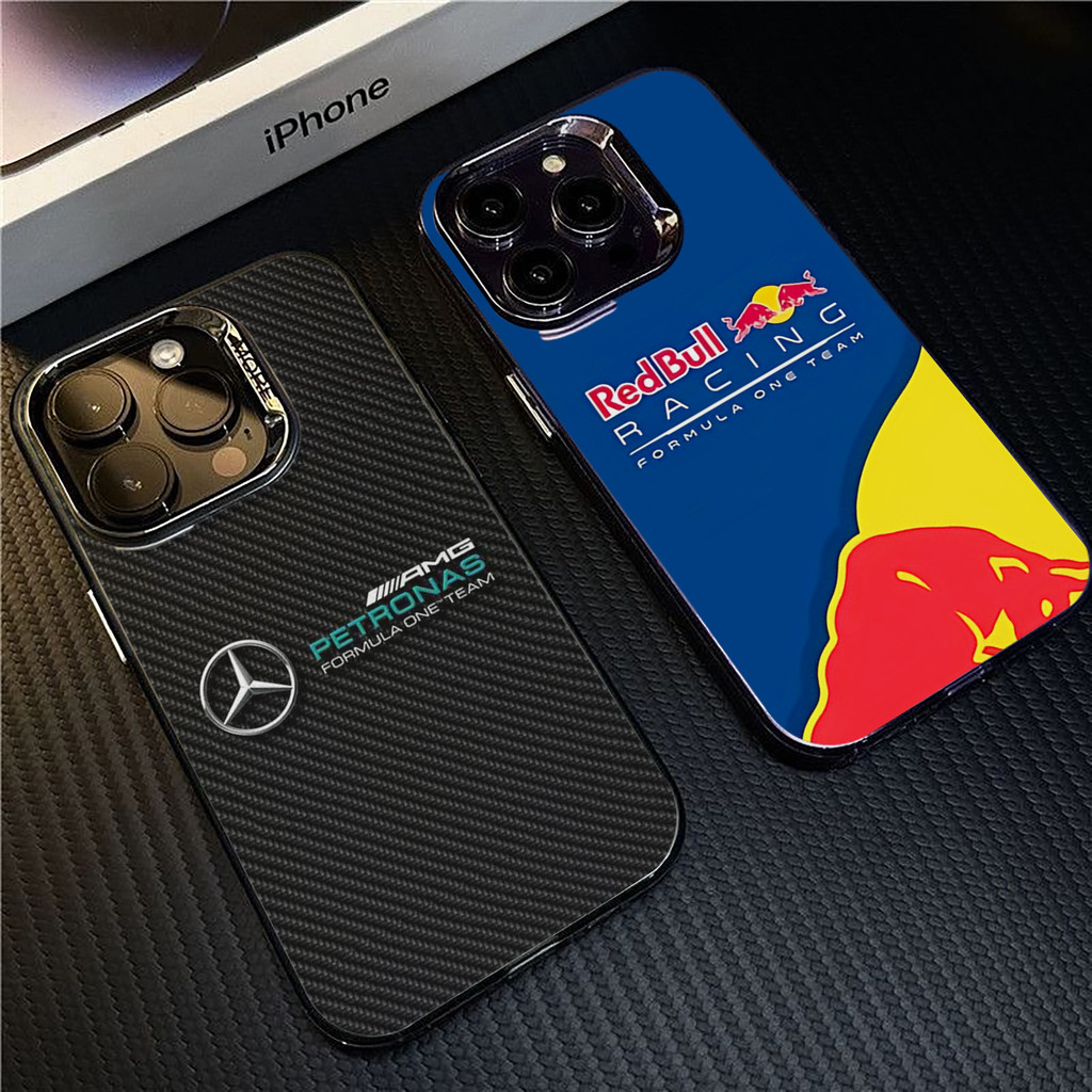 เคสไอโฟนiPhone 17 Pro Maxโลโก้ทีม F1Simple สีทึบ Frosted Electroplate เลนส์ป้องกันเคสโทรศัพท์สําหรับ iPhone 17 Pro Max 16 15 11 7plus 14 12 13 7 8 Plus XR XS - รูปที่ 6