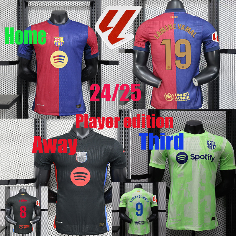 24/25 LAMINE YAML Jerseys 24/25 Barcelona รองเท้าฟุตบอล GAVI PEDRI LEWANDOWSKI RAPHINHA KOUNDE ฟุตบอ