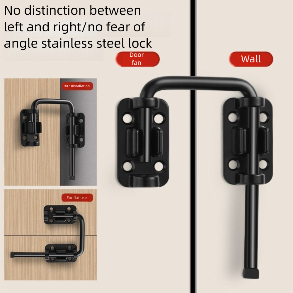 อูเรียล กลอนล็อคประตู,สแตนเลสหนาประตูสลัก,ความปลอดภัยทนทานไม่เจาะ90/180องศาหัวเข็มขัดป้องกันการโจรกรรมลิ้นชัก - รูปที่ 6