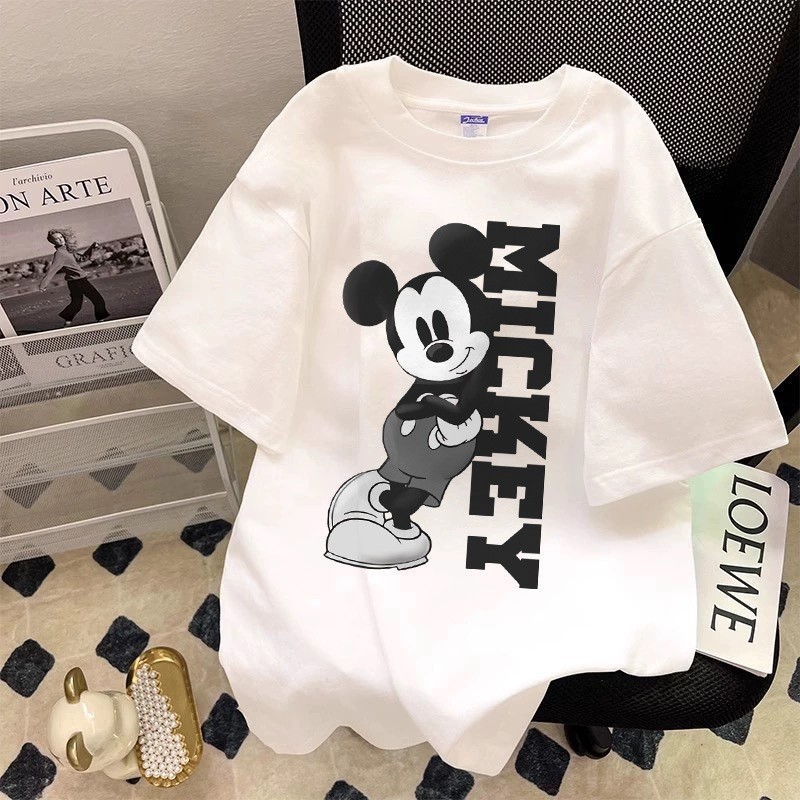 (จัดส่งในประเทศไทย)Retro Mickey Mouse Print Men's Aesthetic T-shirt Oversized Classic graphic T-shirt