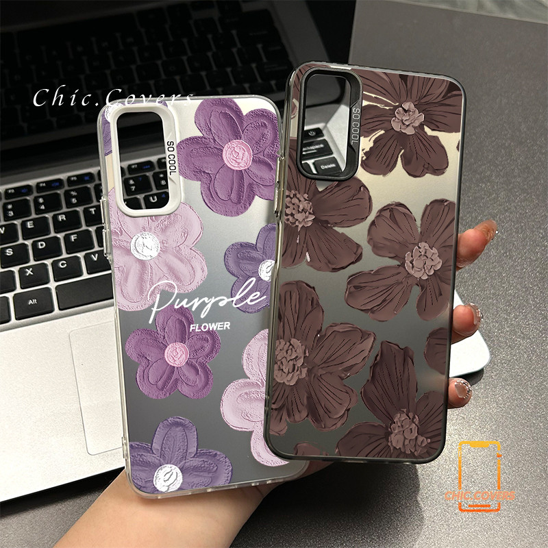 สำหรับ Vivo Y200 Y20 Y20s Y12s Y12A Y17 Y12 Y15 Y11 Y12i Y15A  ดอกไม้สีน้ำตาลขนาดเล็กโทรศัพท์วิโว่ V40 V40PRO Y18 Y18s Y