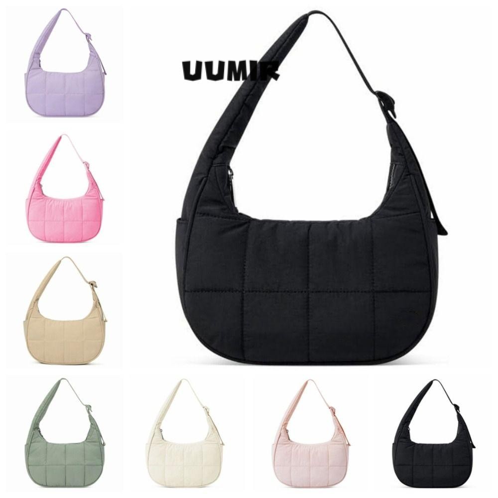 UUMIR กระเป๋าถือ, ไนลอนพร้อมสายปรับได้ใต้วงแขนกระเป๋า, Hot Puffy กันน้ํา Quilted