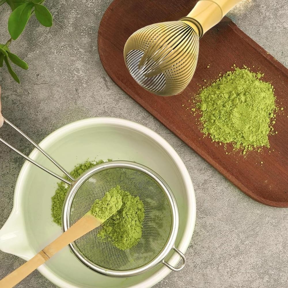 ANDIN Matcha Whisk,พร้อมที่ปัดเรซิ่นเรซิ่นปัด,Reusable Smoothแบบพกพาชาเขียวผง Whiskชุดชาอุปกรณ์เสริม - รูปที่ 6