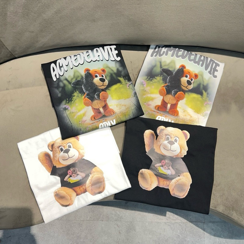 2025 ใหม่ Acme de Ia vie AdIv RABBIT BEAR SHORT SLEEVE T-SHIRT