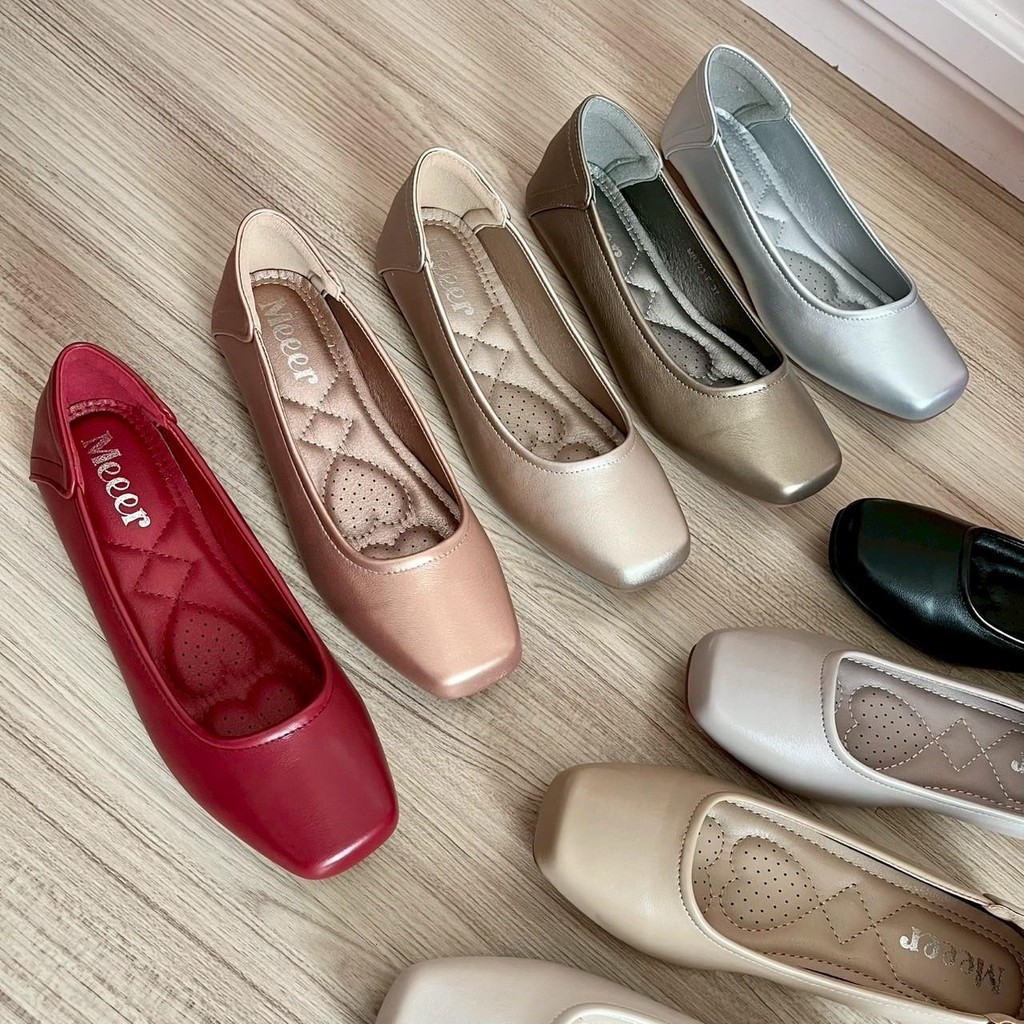 รองเท้าคัตชูทรงเบสิค Meeer Basic Round Flats  New Edition ส้นแบน อัพเดตพื้นใหม่ น่ารักมาก