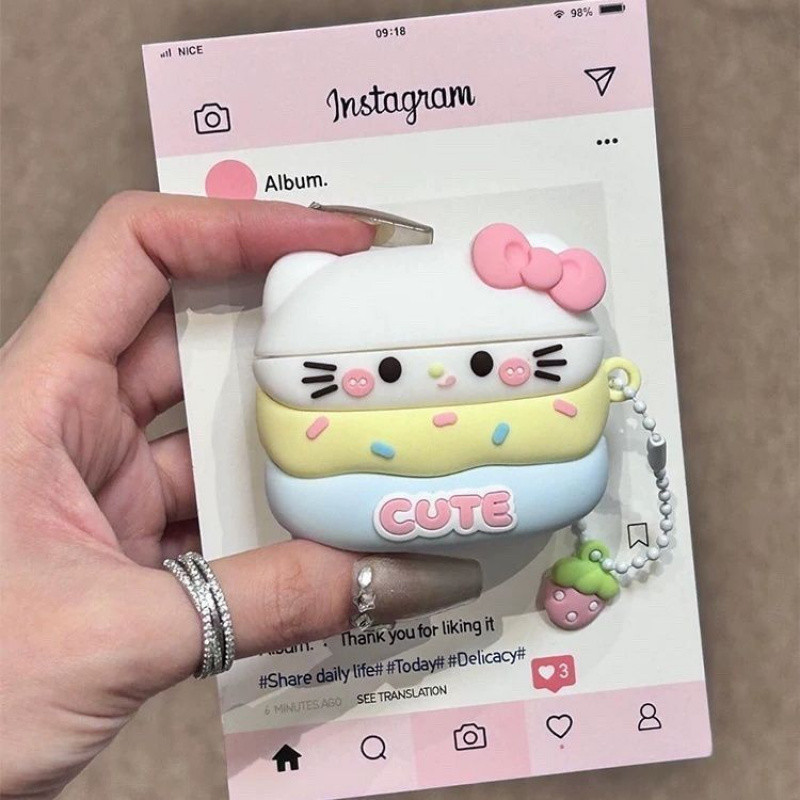 เค้ก airpods 4/3/2/1หูฟังเคส airpodspa2ซิลิโคนป้องกันการหล่นฝาครอบป้องกัน
