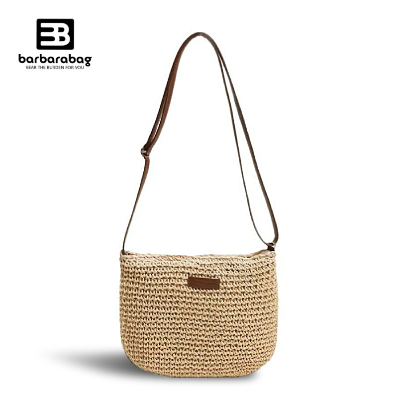 พร้อมส่งจากไทย กระเป๋าสะพ่ายไหล่ กระเป๋าสาน แฟชั่นทะเล เหมาะกับเดินชายหาด ฤดูร้อน ปรับสายได้