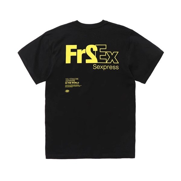 FR2 Fr2Express เสื้อยืดผู้ชายและผู้หญิง 100% Premium Cotton Letter พิมพ์เสื้อยืดแขนสั้น