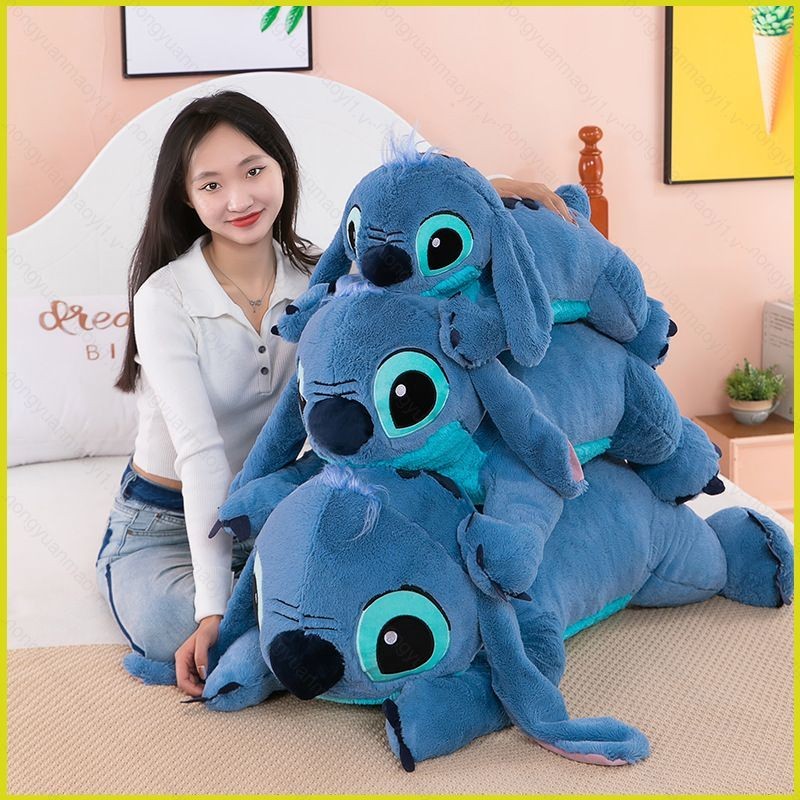 ZY1 Blue Stitch sprawld ตุ๊กตาตุ๊กตาของขวัญสําหรับสาวตกแต่งบ้านตุ๊กตาของเล่นหมอนเบาะสําหรับเด็ก YZ1