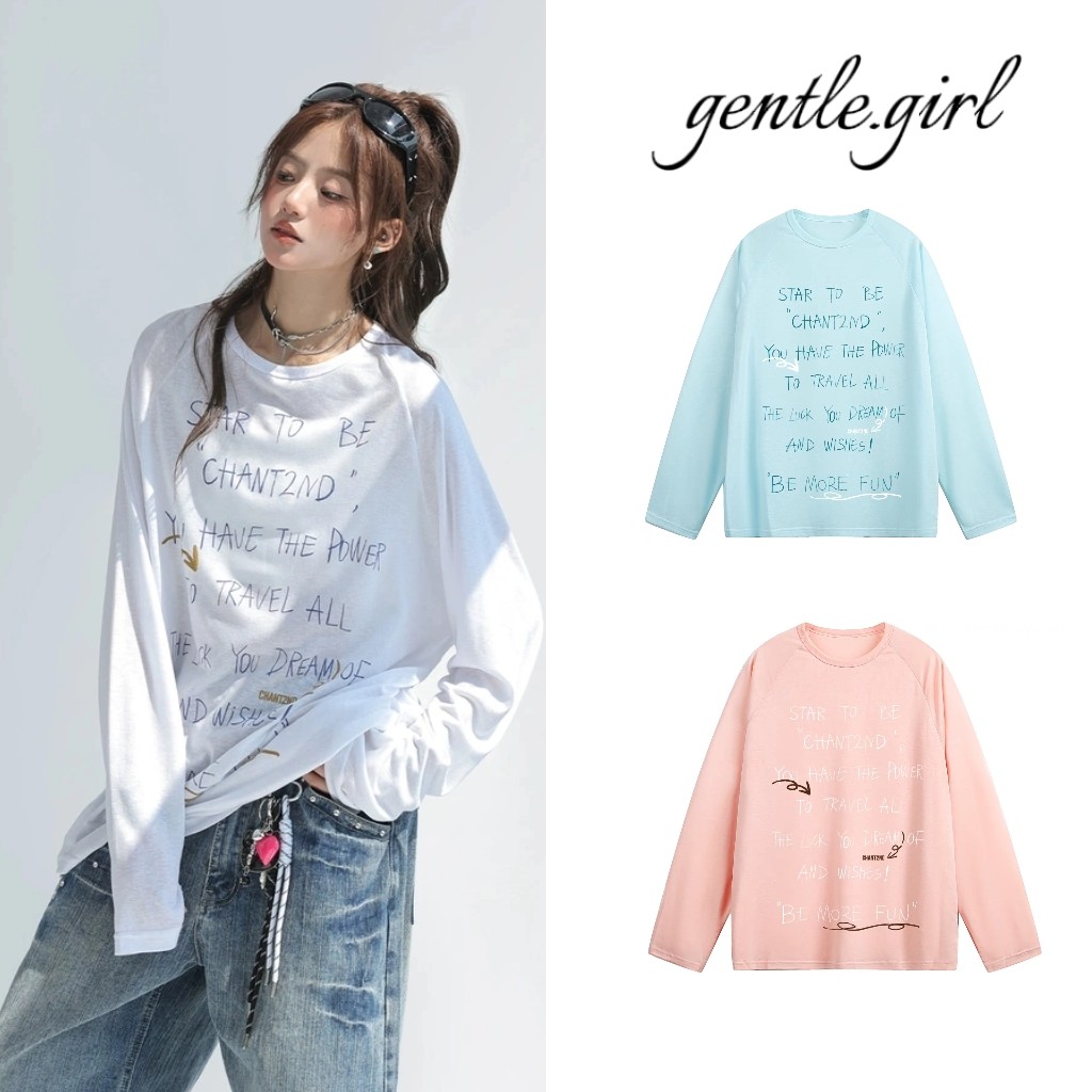 #GG เสื้อยืดสไตล์เกาหลี เสื้อเชิ้ตกันแดดบางๆ สำหรับผู้หญิงในช่วงฤดูร้อน เสื้อเบลาส์หลวมๆ โปร่งแสงเล็กน้อย2025