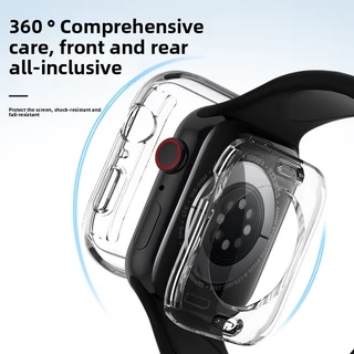 360 เต็มกันน้ํากรณีฝาครอบกระจกนิรภัยสําหรับ แอปเปิล ดู 49/46/45/44 มม.กระจก ฉันดู ชุด 10 9 8 7 4 5 6 กับ 41 มม.40 มม.42 มม