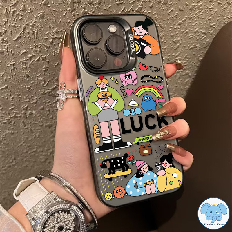 การ์ตูนสาวกราฟฟิตีเข้ากันได้เคสไอโฟน 13 11 16 15 7Plus 12 14 Pro Max XR X XS Max 16 7 14 8 Plus SE 2020 TPU นุ่มเคส