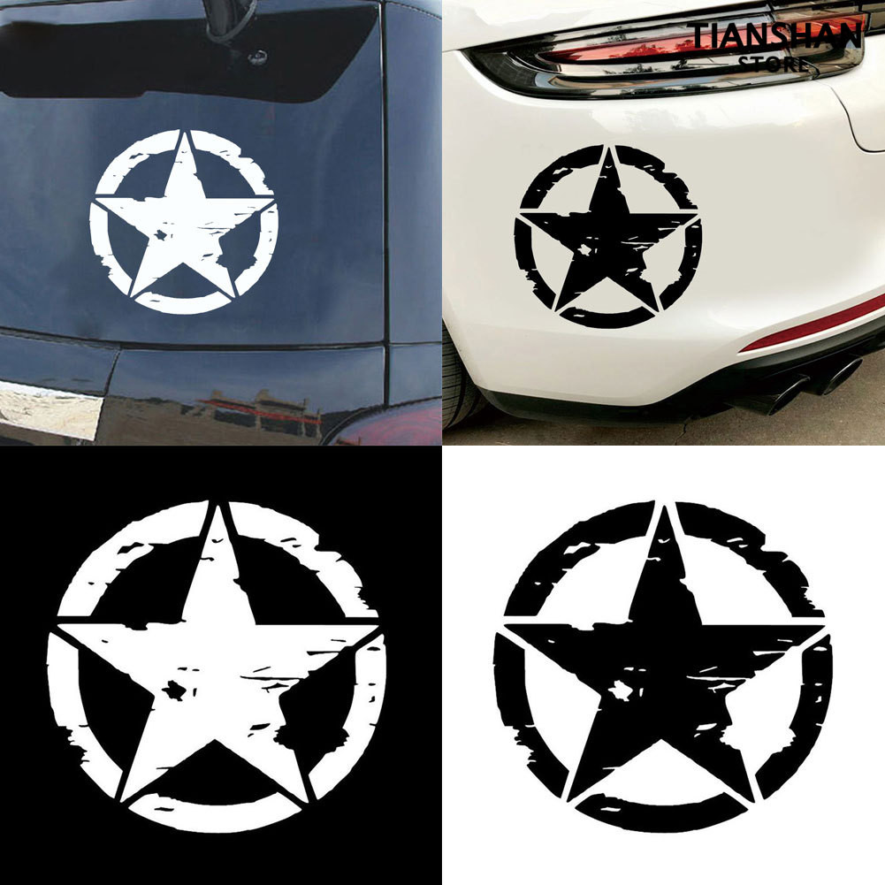 THTerCircle Star สะท้อนแสงรถ-Styling Vehicle Body Window Decals สติกเกอร์ตกแต่ง