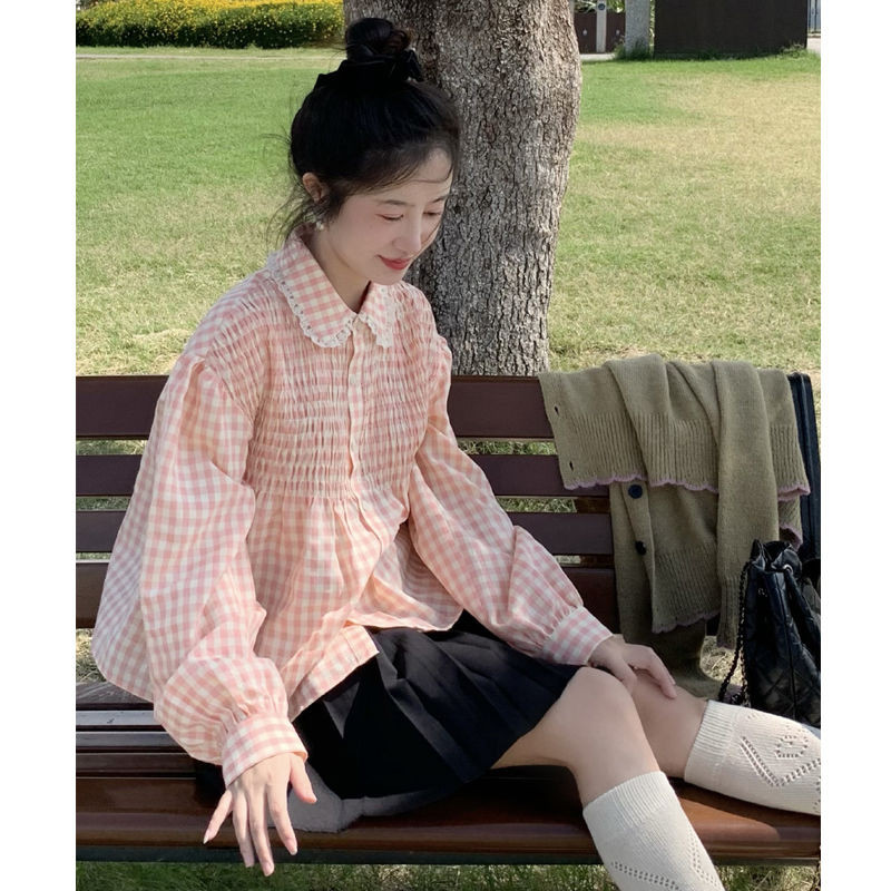 ฝรั่งเศสย้อนยุคหวานสไตล์เจ้าหญิงเสื้อที่เรียบง่ายทุกการแข่งขันตุ๊กตาปกลายสก๊อตแขนยาวทุกการแข่งขันสไตล์ใหม่หลวม ผอมลง ดูทั้งหมด-