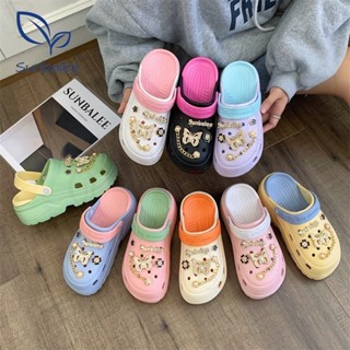 SUNBALEE 🌻 H-13A รองเท้าหัวโต แตะแบบสวม รองเท้าผู้หญิง พาสเท…