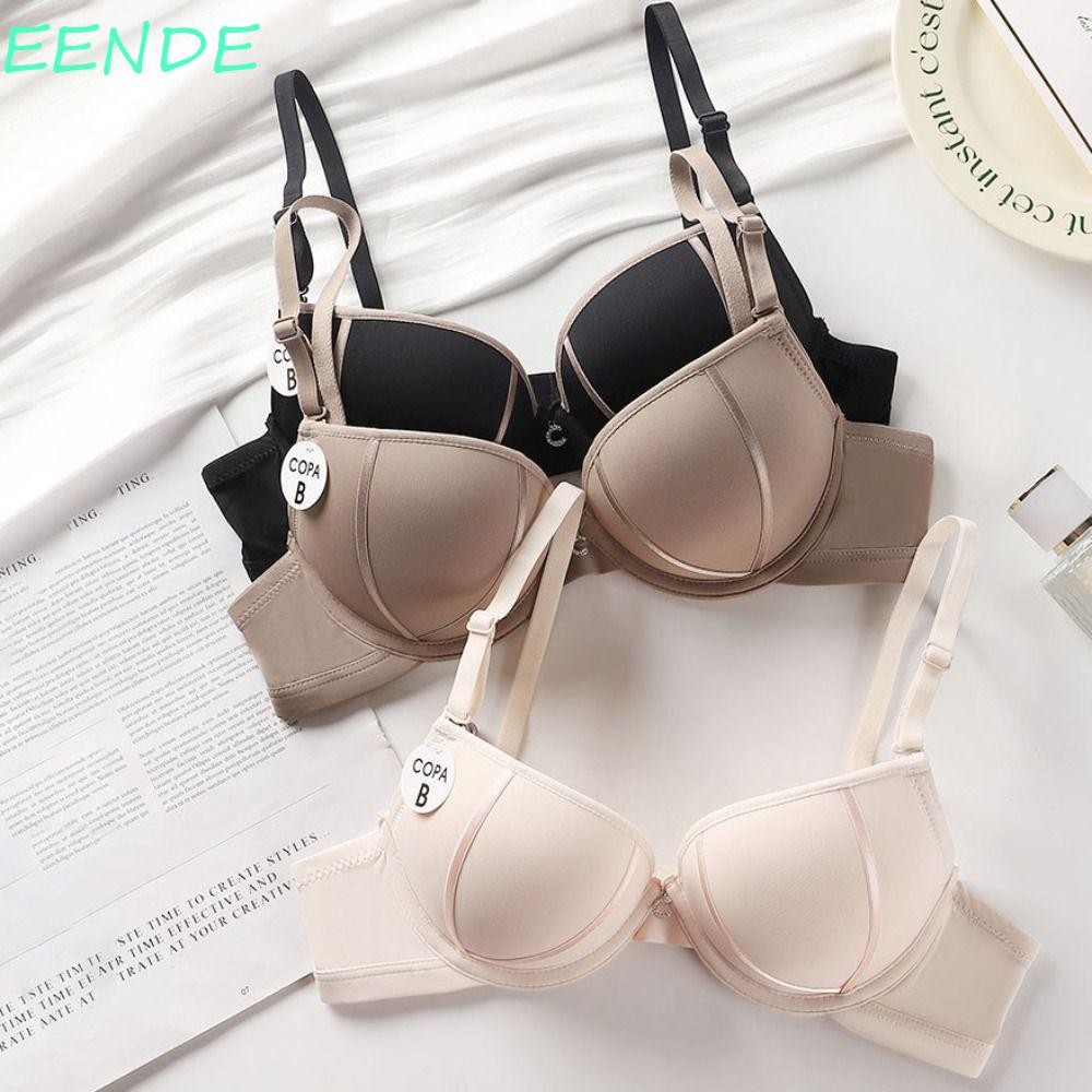 Eende Push Up Bra,ปรับสปาเก็ตตี้ลึกV Bra,สบายคริสตัลตกแต่งAnti-sagging Intimates Brassiereสําหรับผู้หญิงโยคะ