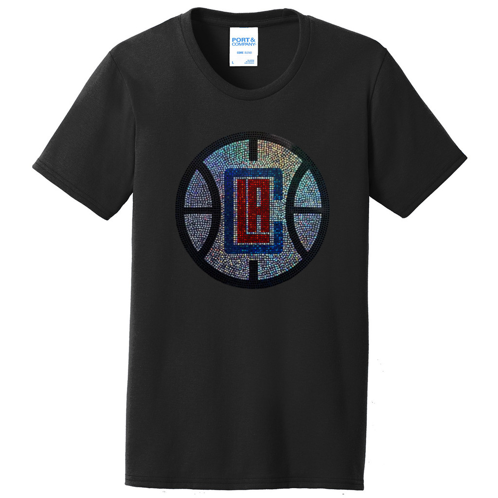Mens Los Angeles Clippers Bling Basketball Ladies Bling T-Shirt Shirt